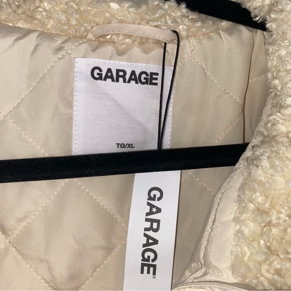 NWT Garage Cream Fluffy Teddy Jacket Coat Size XL - Picture 3 of 3